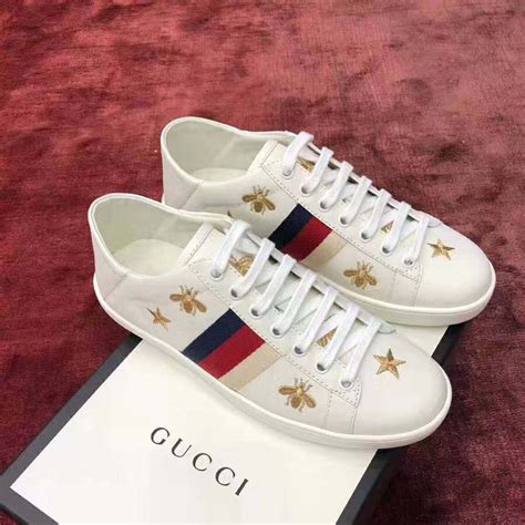 gucci ace sneakers with bees and stars